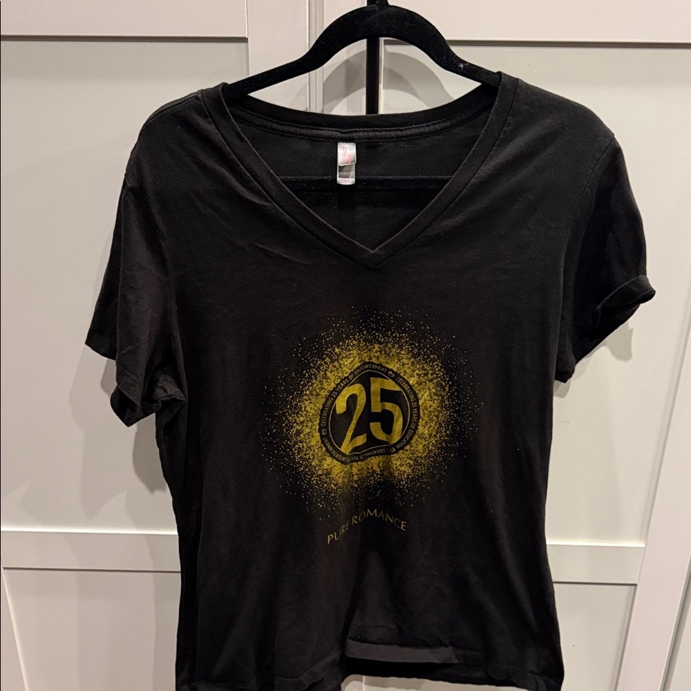 Black Tee with Gold Graphic